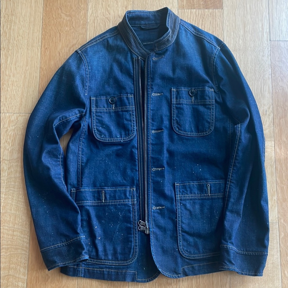 John Varvatos Denim Military Field Jacket